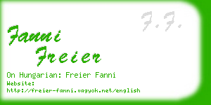 fanni freier business card